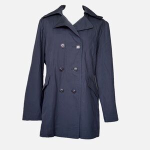 Nine West Navy Blue Chick & Elegant Trench Coat